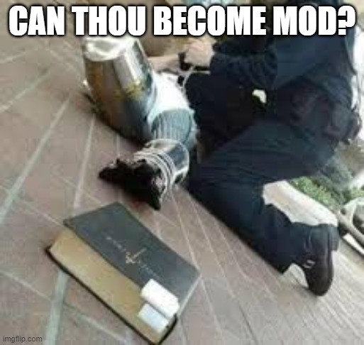 mod? | CAN THOU BECOME MOD? | made w/ Imgflip meme maker
