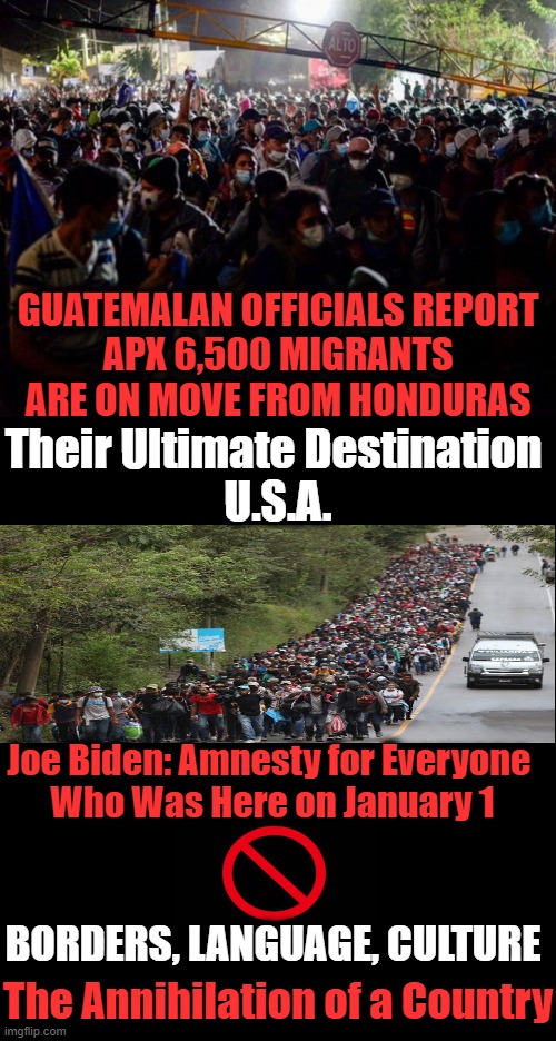 Won't You Be My Neighbor? Fred Rogers | GUATEMALAN OFFICIALS REPORT 

APX 6,500 MIGRANTS 
ARE ON MOVE FROM HONDURAS; Their Ultimate Destination 
U.S.A. Joe Biden: Amnesty for Everyone 
Who Was Here on January 1; BORDERS, LANGUAGE, CULTURE; The Annihilation of a Country | image tagged in political | made w/ Imgflip meme maker