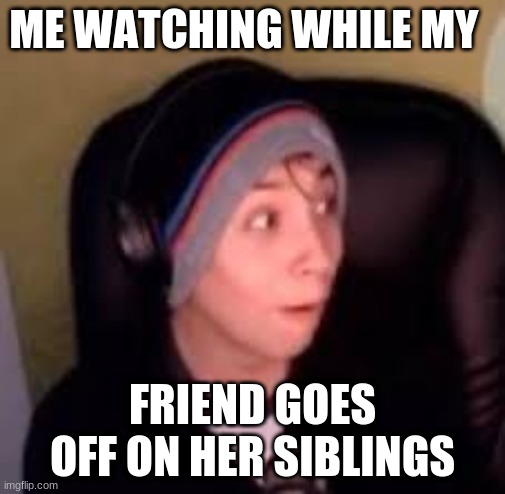 Roasted | ME WATCHING WHILE MY; FRIEND GOES OFF ON HER SIBLINGS | image tagged in thatmomentwhen,haha,quackity,memes,dreamsmp | made w/ Imgflip meme maker