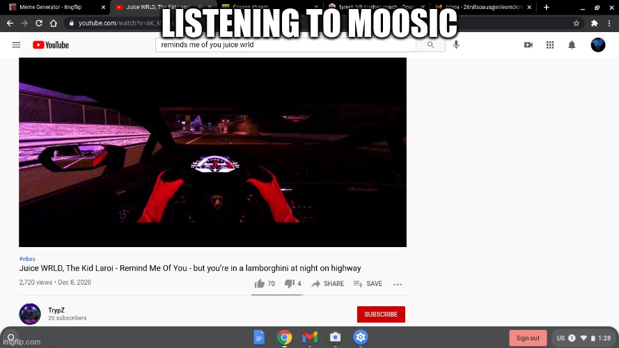 LISTENING TO MOOSIC | image tagged in music,juice | made w/ Imgflip meme maker