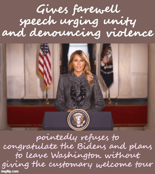 Be Best, or be petty as hell? | image tagged in melania trump meme,melania trump,flotus,conservative hypocrisy,first lady,hypocrisy | made w/ Imgflip meme maker