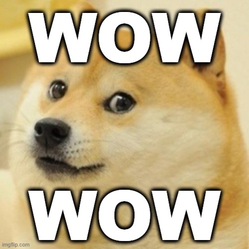 a WOW doge | WOW; WOW | image tagged in wow doge | made w/ Imgflip meme maker
