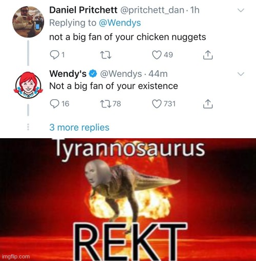 OOOOOOOOOOOOOOOOOOOFFFFFFFFFFFFFFFFFFFFFFFFFFF | image tagged in tyrannosaurus rekt,funny memes,roasted | made w/ Imgflip meme maker