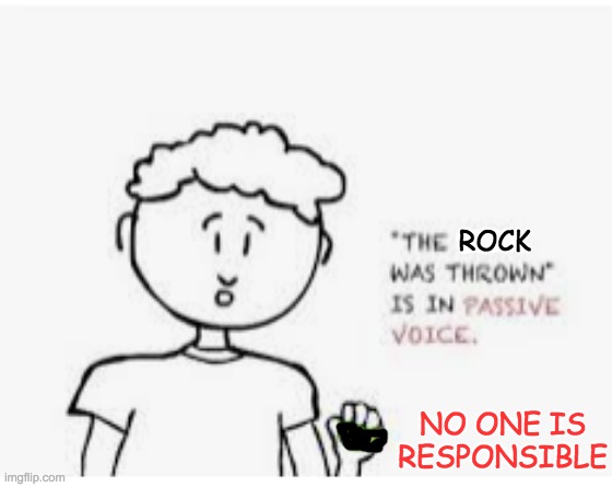 ROCK NO ONE IS RESPONSIBLE | made w/ Imgflip meme maker