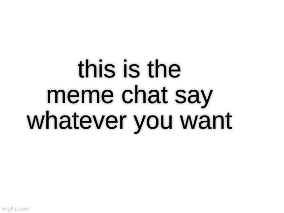 this is the meme chat say whatever you want | made w/ Imgflip meme maker