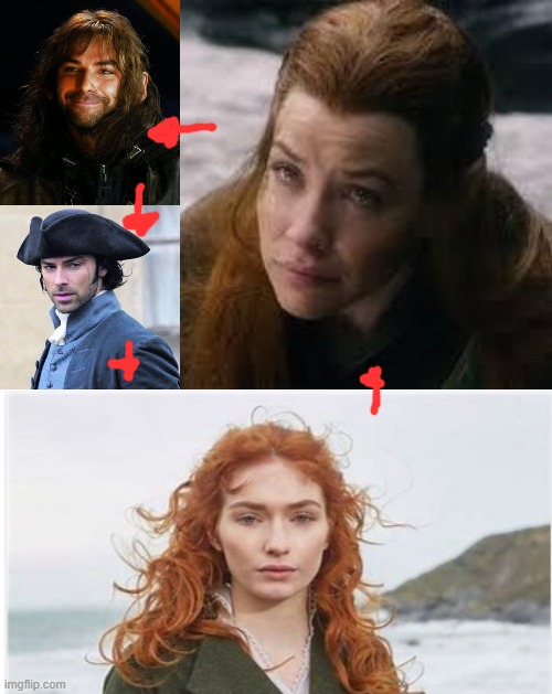 The Hobbit/Poldark CYcle | image tagged in poldark,tearful tauriel | made w/ Imgflip meme maker