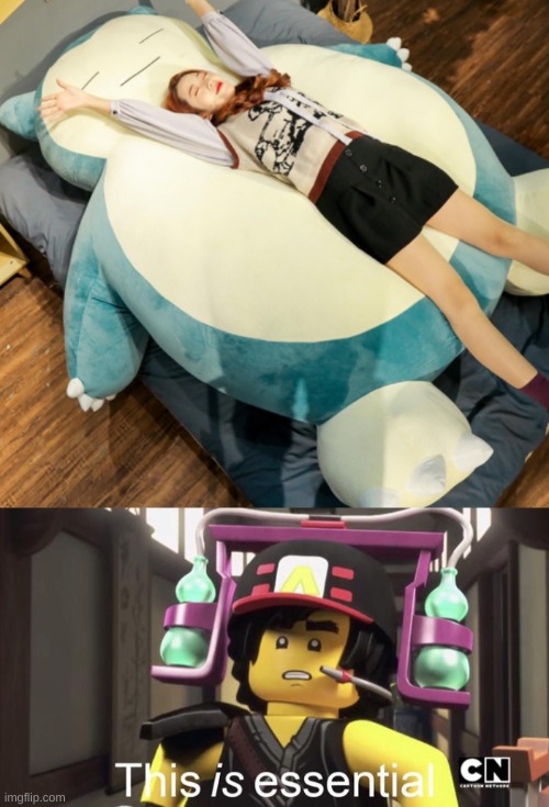 i need the snorlax plush | image tagged in this is essential | made w/ Imgflip meme maker