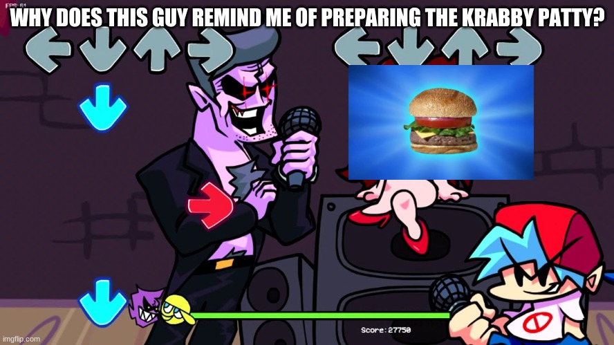 WHY DOES THIS GUY REMIND ME OF PREPARING THE KRABBY PATTY? | made w/ Imgflip meme maker