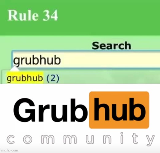 oh no! (btw, i found this top image in the google images) | image tagged in grubhub | made w/ Imgflip meme maker