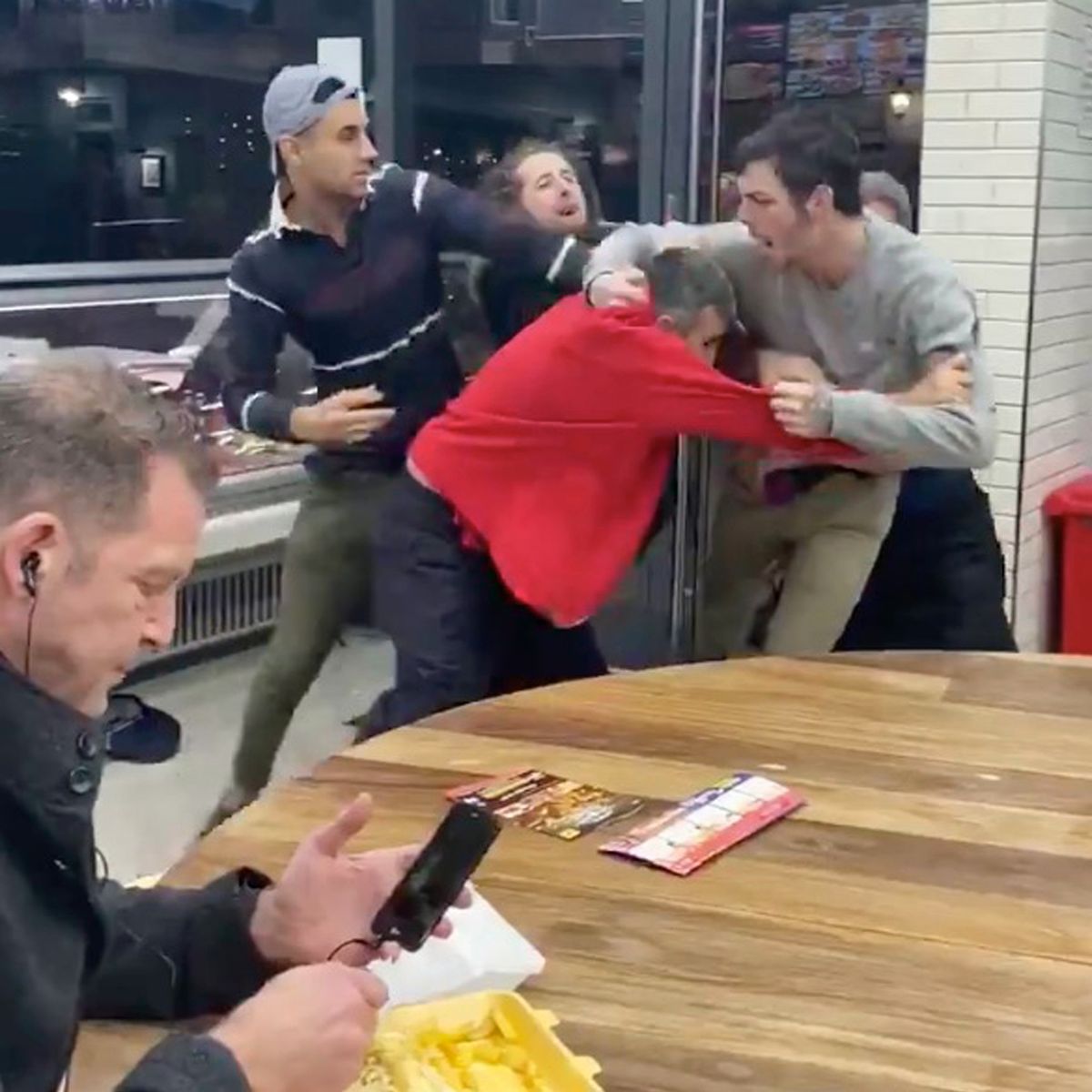 High Quality Kebab Shop Fight 2 Blank Meme Template