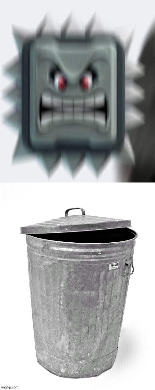 image tagged in crushing combo,trash can | made w/ Imgflip meme maker