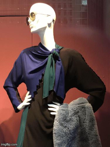 Joan of Marc | image tagged in fashion,marc jacobs,window design,saks fifth avenue,joan of arc,brian einersen | made w/ Imgflip images-to-gif maker