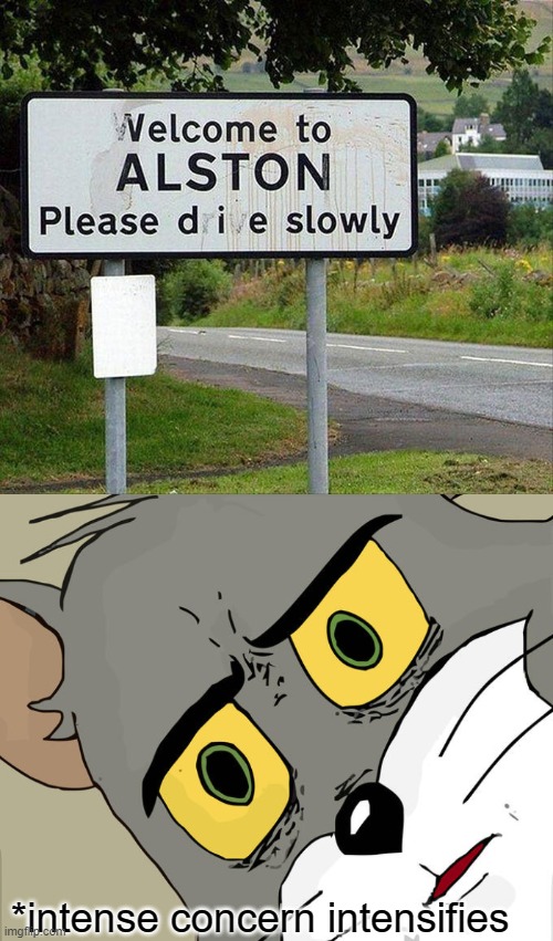 intense worrying | *intense concern intensifies | image tagged in memes,unsettled tom,funny,signs | made w/ Imgflip meme maker