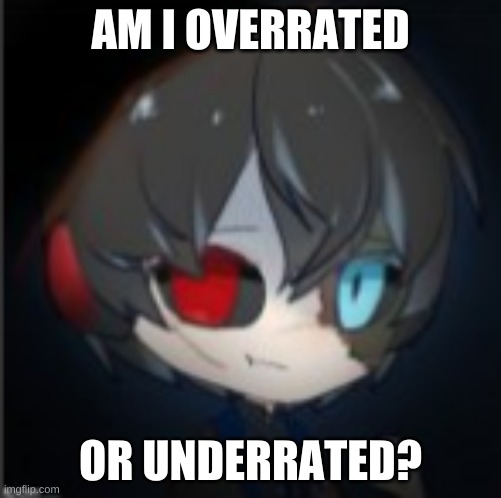 idk his name | AM I OVERRATED; OR UNDERRATED? | image tagged in idk his name | made w/ Imgflip meme maker