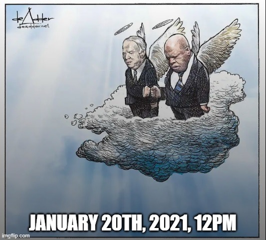 Bipartisan Bros | JANUARY 20TH, 2021, 12PM | image tagged in political humor | made w/ Imgflip meme maker