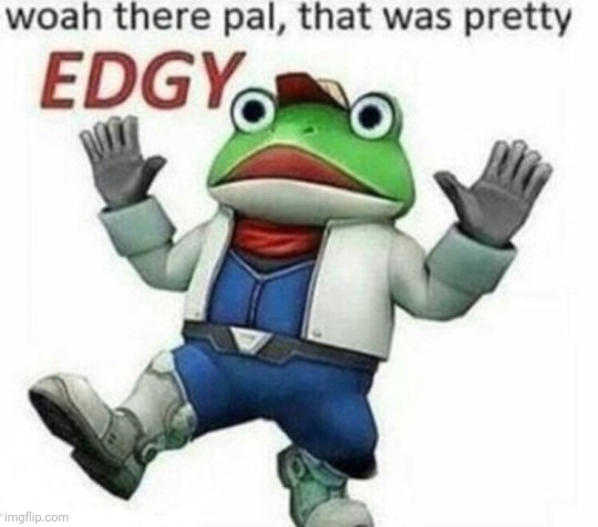 Woah there pal, that was pretty EDGY | image tagged in woah there pal that was pretty edgy | made w/ Imgflip meme maker