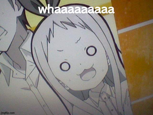 surprised hideri | whaaaaaaaaa | image tagged in surprised hideri | made w/ Imgflip meme maker