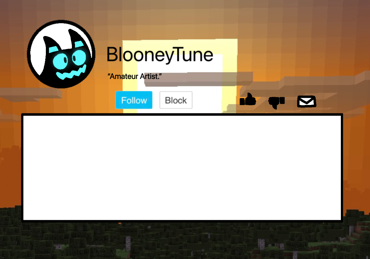 High Quality Bloo’s BETTER Announcement (Minecraft Version) Blank Meme Template