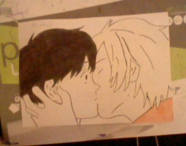 Ash and Eiji drawing | made w/ Imgflip meme maker