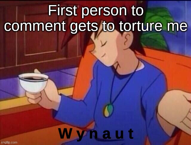 Gary Wynaut | First person to comment gets to torture me | image tagged in gary wynaut,the f in the chat | made w/ Imgflip meme maker
