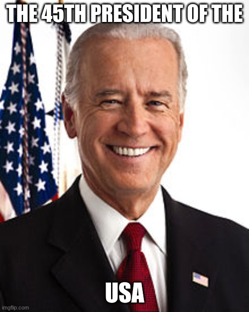 Joe Biden Meme | THE 45TH PRESIDENT OF THE; USA | image tagged in memes,joe biden,new president | made w/ Imgflip meme maker
