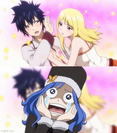 Fairy Tail Meme Template - Gray and Lucy | image tagged in fairy tail,fairy tail meme,blank meme template,fairy tail meme template,lucy heartfilia,juvia lockser | made w/ Imgflip meme maker