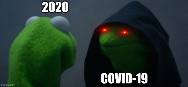 Evil Kermit | 2020; COVID-19 | image tagged in memes,evil kermit | made w/ Imgflip meme maker