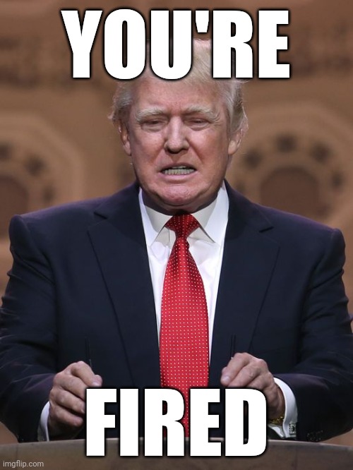 Worst President Ever. | YOU'RE; FIRED | image tagged in donald trump,donald trump you're fired,jail,indictment | made w/ Imgflip meme maker
