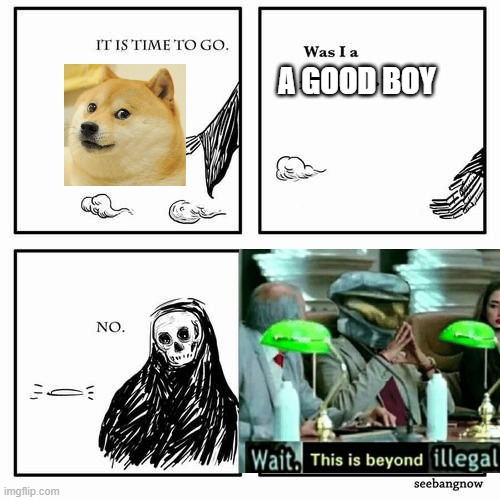 It is time to go | A GOOD BOY | image tagged in it is time to go | made w/ Imgflip meme maker