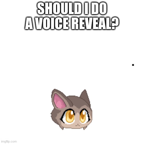 _ | SHOULD I DO A VOICE REVEAL? | image tagged in tags | made w/ Imgflip meme maker