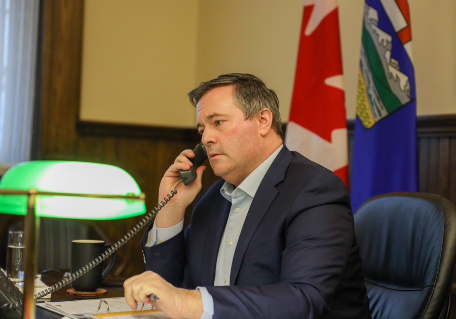 High Quality Jason Kenney serious phone call Blank Meme Template