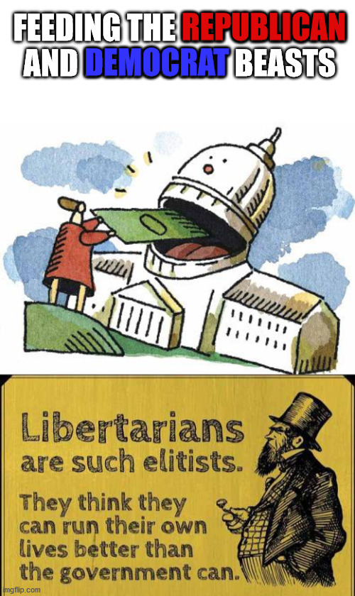 I hope one day we can go back to running our own lives and to fail if you make bad decisions. | image tagged in political meme | made w/ Imgflip meme maker