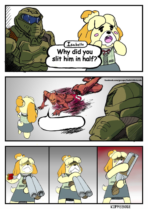 High Quality Isabelle Doomguy Blank Meme Template