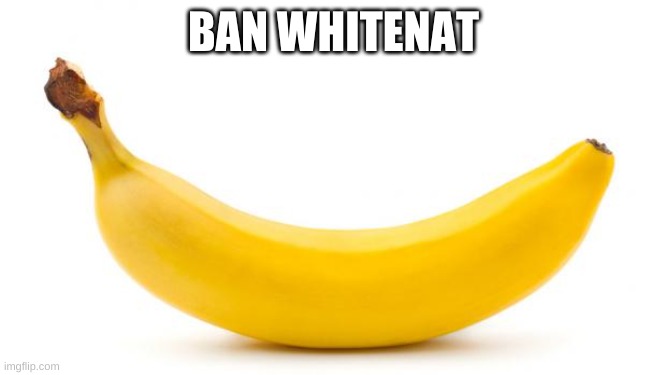 ban | BAN WHITENAT | image tagged in banana | made w/ Imgflip meme maker