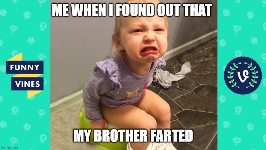 blame the bro | ME WHEN I FOUND OUT THAT; MY BROTHER FARTED | image tagged in kids | made w/ Imgflip meme maker