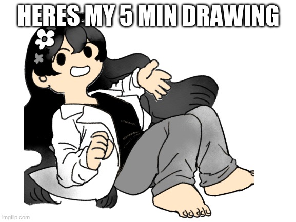 5 min challenge | HERES MY 5 MIN DRAWING | made w/ Imgflip meme maker