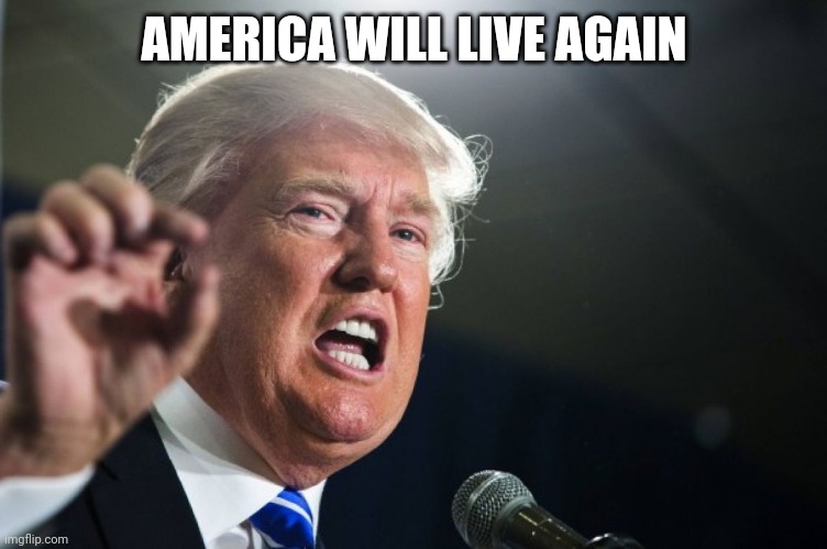 Supporting Trump 2024 | AMERICA WILL LIVE AGAIN | image tagged in donald trump,trump 2024 | made w/ Imgflip meme maker