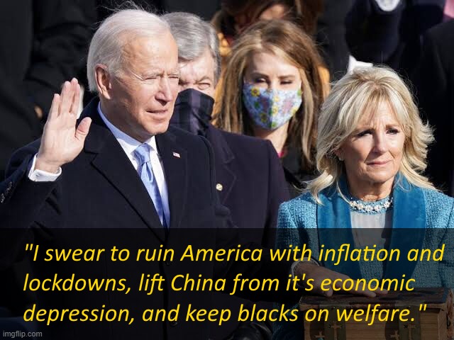 Joe Biden Inauguration | image tagged in joe biden,creepy joe biden,trump,maga,kag | made w/ Imgflip meme maker