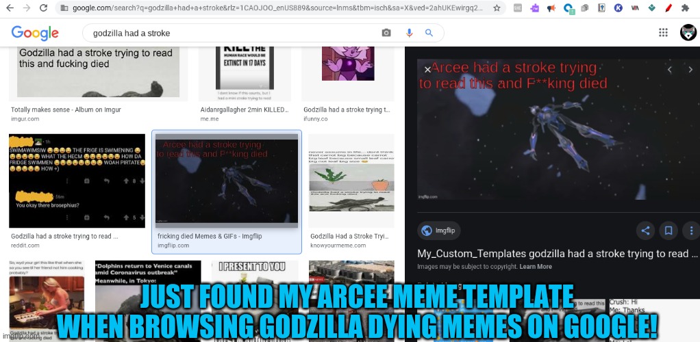 Arcee | JUST FOUND MY ARCEE MEME TEMPLATE WHEN BROWSING GODZILLA DYING MEMES ON GOOGLE! | image tagged in arcee | made w/ Imgflip meme maker