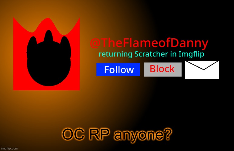 TFoD announcement template | OC RP anyone? | image tagged in tfod announcement template | made w/ Imgflip meme maker