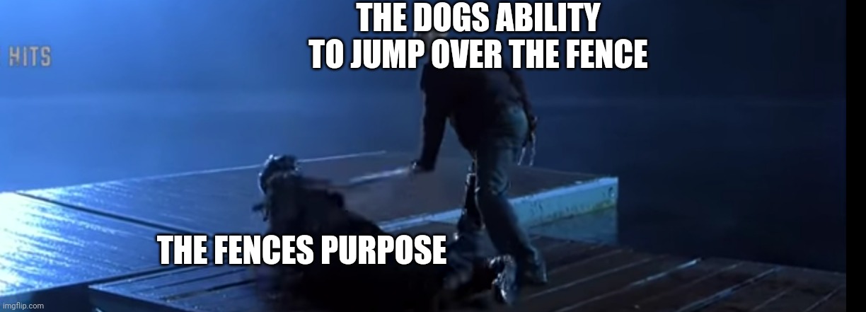 Freddy wailing on Jason | THE DOGS ABILITY TO JUMP OVER THE FENCE THE FENCES PURPOSE | image tagged in freddy wailing on jason | made w/ Imgflip meme maker