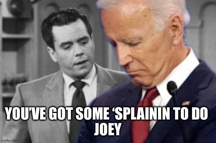 I love Joe Biden | YOU’VE GOT SOME ‘SPLAININ TO DO 
JOEY | image tagged in i love joe biden | made w/ Imgflip meme maker