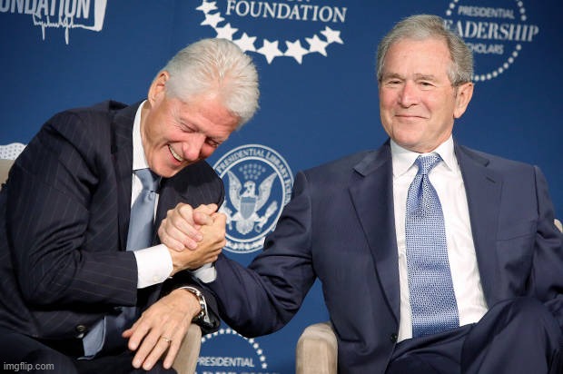 Clinton Bush Laugh | image tagged in clinton bush laugh | made w/ Imgflip meme maker
