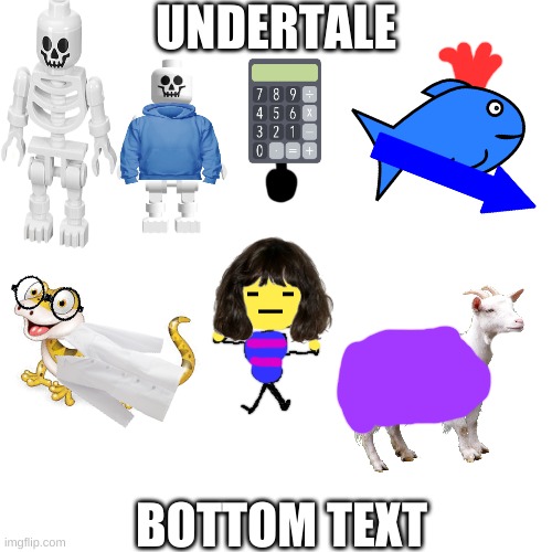 undertale without context | UNDERTALE; -_-; BOTTOM TEXT | image tagged in memes,blank transparent square | made w/ Imgflip meme maker