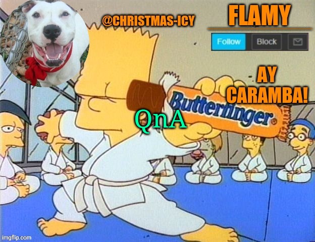 Flamy announce | QnA | image tagged in flamy announce | made w/ Imgflip meme maker