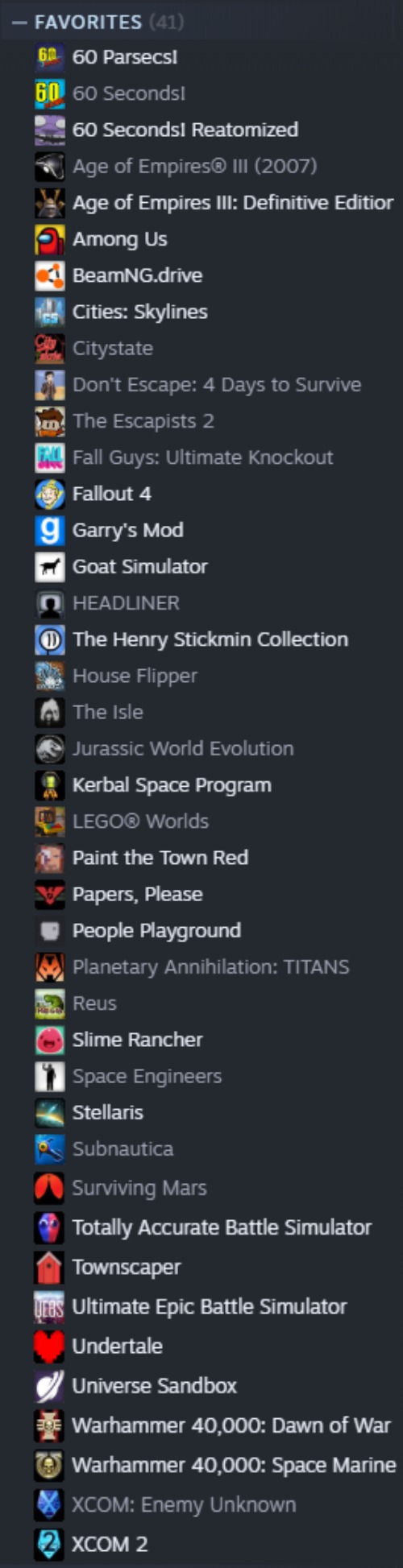 Here's the list | image tagged in steam,darmug | made w/ Imgflip meme maker