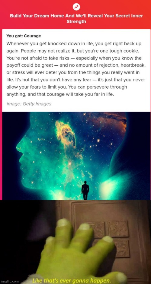 I Doubt Myself | image tagged in like that's ever gonna happen | made w/ Imgflip meme maker