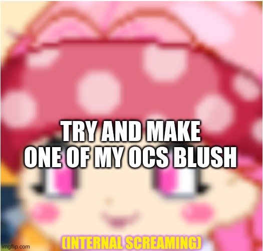 Prodigy Internal screaming | TRY AND MAKE ONE OF MY OCS BLUSH | image tagged in okey | made w/ Imgflip meme maker