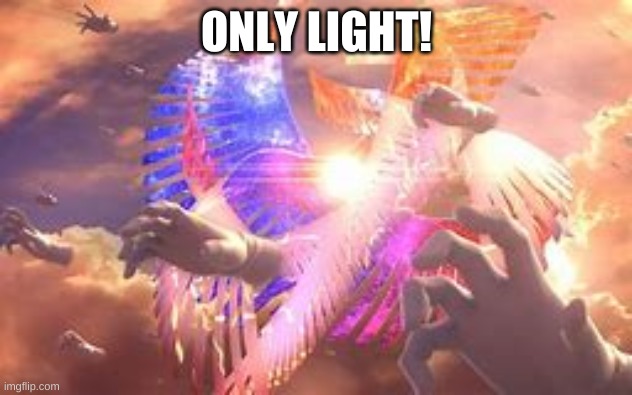 Galeem and master hands | ONLY LIGHT! | image tagged in galeem and master hands | made w/ Imgflip meme maker