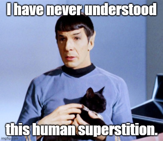 I have never understood this human superstition. | made w/ Imgflip meme maker